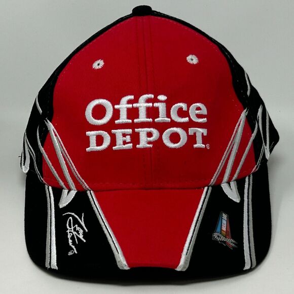 Tony Stewart Office Depot Hat Cap NASCAR Motorsports Auto Racing Strapback Black - Picture 11 of 11